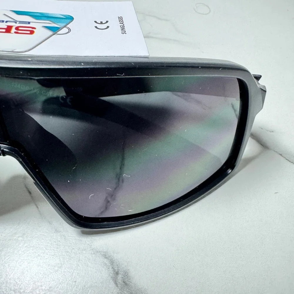 Sport Eyewear Shield Sunglasses Black Wrap UV400 Cat 4 134-0-139 SPT109